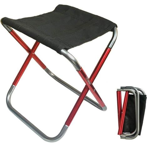 Tabouret de Camping Pliable - Mini Chaise d'extérieur Pliable - Siège Portable - Léger - pour la pêche,Le Camping,Les Voyages(Moyen) (1/5)