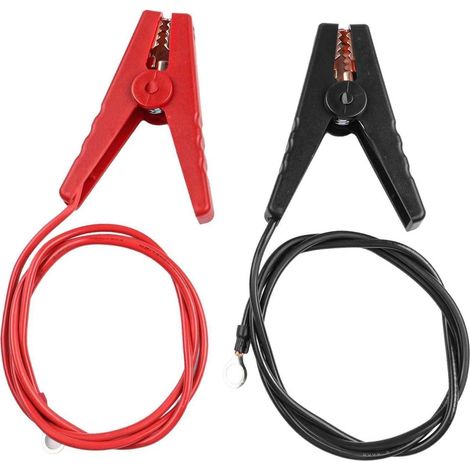 Câble de raccordement pour clôture électrique 90 cm avec pince crocodile pour appareil de clôture de pâturage treillis robuste pour clôture solaire kit de protection de bovins moutons chevaux (1/5)