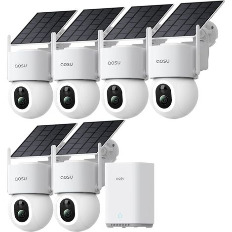 Camera Extérieure sans Fil Solaire, 4K 8MP, 360° PTZ, AI + PIR (1/5)