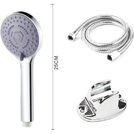 Kaela - Kit Soffione Doccetta 25cm Multigetto Doccia Bagno Con Staffa Tubo 1,5 Mt 55275 - (1/2)