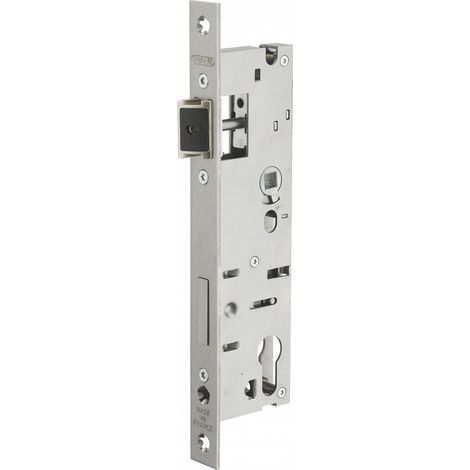 Thirard – Boitier de serrure encastrable à cylindre pour porte d'entrée – Axe 37 mm – Entr'axe 92 mm – Têtière inox à bouts carrés – Norme NF