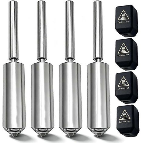 4 Stück 0,4/0,4/0,6/0,8 mm integriertes Düsenset aus gehärtetem Stahl für Kobra S1 Max Combo 3D-Drucker mit 4 Stück Silikon-Schutzhüllen. (1/5)