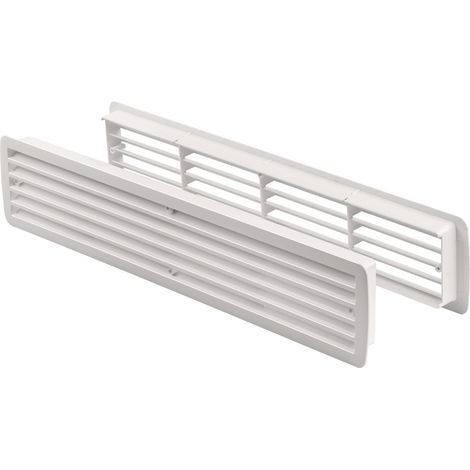 HOJU Badezimmerlüftung 9020 CW Länge 457 mm Breite 92 mmKunststoff creme weiß Ecken abgerundet