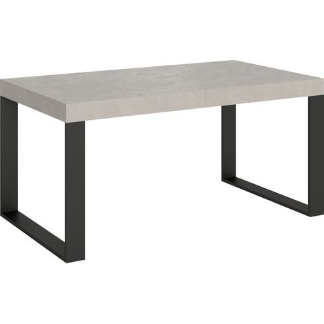 Table extensible 160/420x90 cm Tecno pieds anthracite cachemire