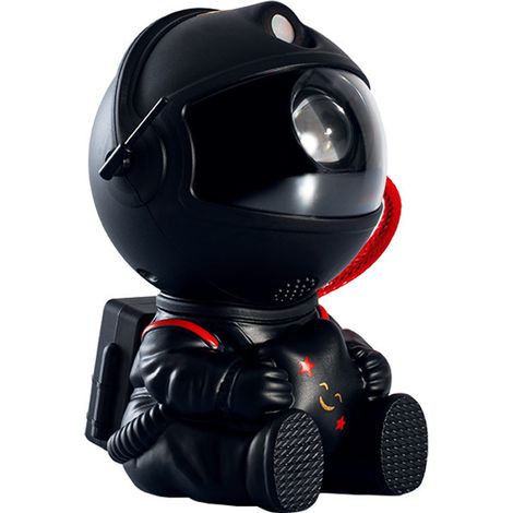Astronaut LED-Galaxie mit Nebel-Effekt, Sternen und Fernbedienung, 360° drehbare Projektion für Baby- und Erwachsenenzimmer (schwarz) (1/5)