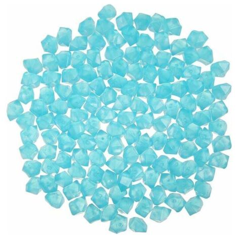 300 Stück leuchtende Steine für den Garten, blaue Deko-Kieselsteine, leuchtende künstliche Kieselsteine für den Außenbereich, Dekosteine für Garten, Weg, Rasen, Pool, Aquarium (blau)