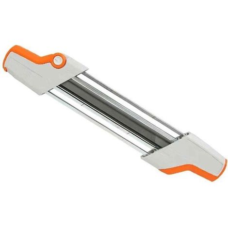 Soporte para limas，Accesorio 2 en 1 para motosierra，3/8" P 4.0mm，Mantenimiento de cadenas de sierra，Plateado，1 pieza (1/5)