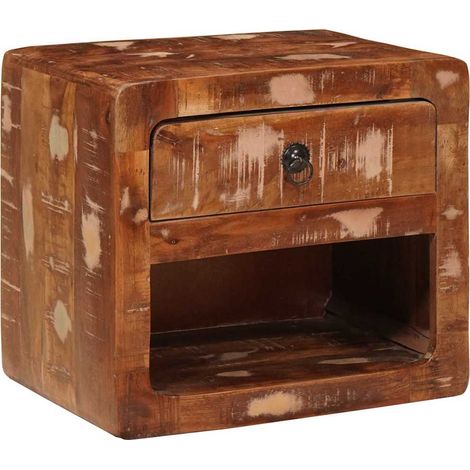 Wandregal Nachtschrank mit Regal Mehrfarbig 40 x 30 x 36 cm