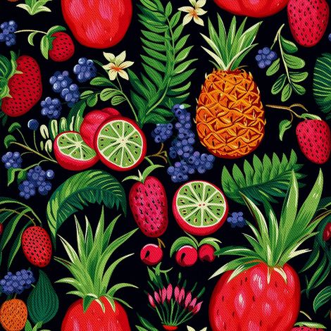 Tissu d'ameublement extérieur Oxford - Motif fruits  DX6042 (1/5)