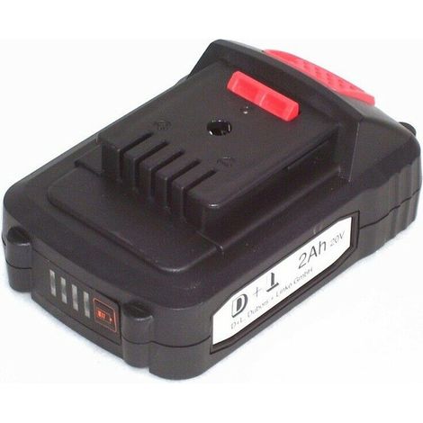 Ersatzakku 20V 2,0Ah Batterie li-ion System Akku Heckenschere Astsäge Rasenmäher 56771