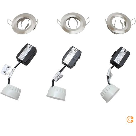 [NEUWERTIG] B-Ware Paulmann Einbauspot Deckenspot Led Nova Coin Dimmbar Stahl Aluminium 3er Set
