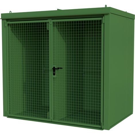 Bauer Südlohn Conteneur pour bouteilles de gaz GFC-B/W M3, peint, vert réséda (1/2)