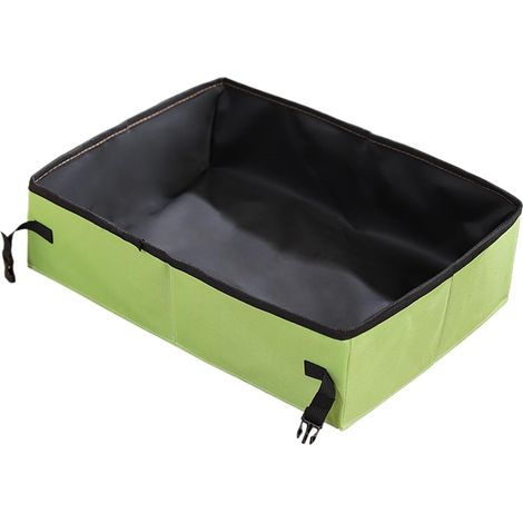 Bac à litière pliable pour chat, étanche, portable, compacte et anti-fuite, pour voyage, voiture, camping, hôtel, , trajet en voiture (1/4)