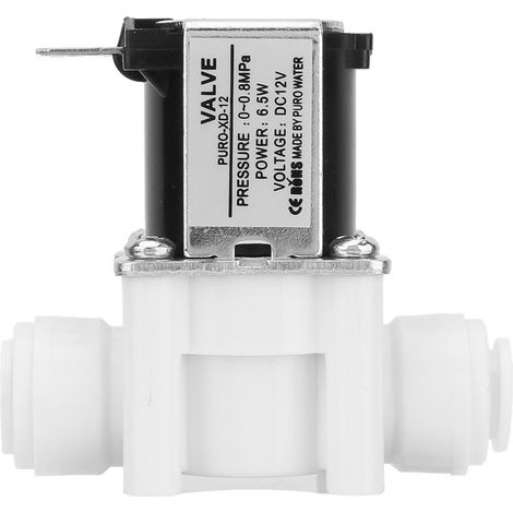 1 électrovanne CC 12 V CC en plastique, connexion rapide, normalement fermée (1/5)