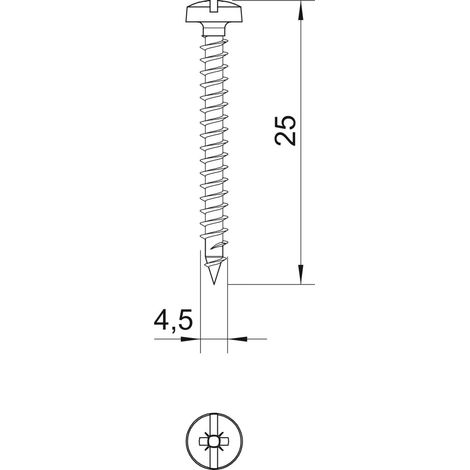 OBO Bettermann Sprintschraube Panhead 4,5x25mm 4758 100 Stk