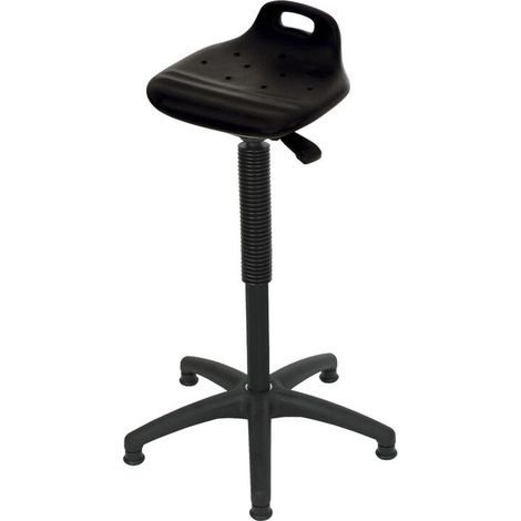 [GEBRAUCHT] B-Ware STIER Stehhilfe Sitzhöhe 570-820mm ergonomisch PU-Sitz Tragegriff schwarz robust (1/2)