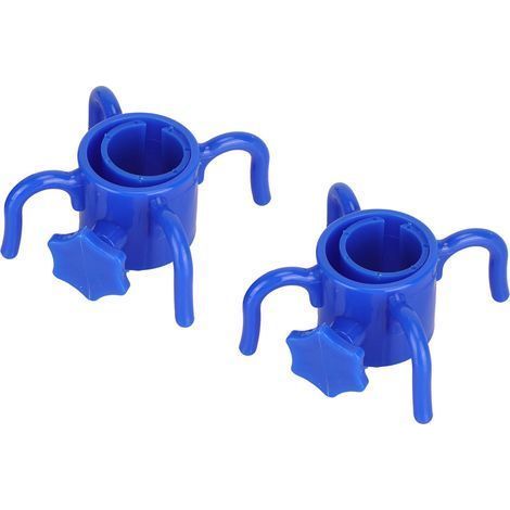 Set mit 2 blauen Ankern für Sonnenschirme, 1,20 m lange Haken zur Befestigung von Sonnenschirmen im Freien (1/5)