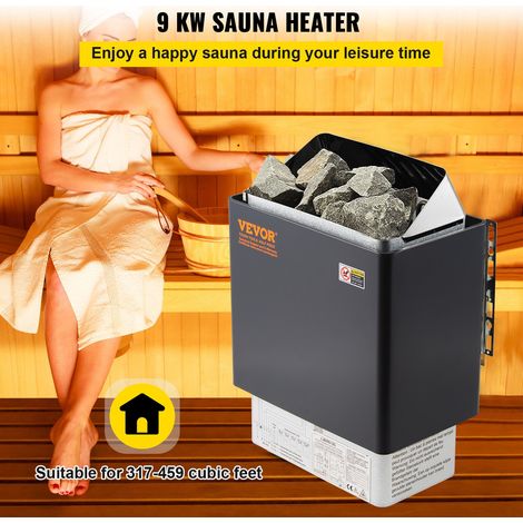 Poêle Électrique de Sauna 9 KW Poêle de Sauna Électrique pour 9-13 m3 Chauffage Sauna 104-221℉ Poêle de Chauffage Électrique en Aci… (1/5)
