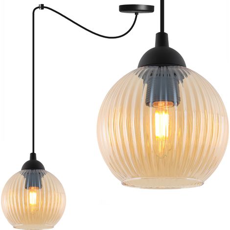 LAMPADA A SOSPENSIONE RIFFLE SPIDER NERA 1 LAMPADA A SFERA PIANA E27 (1/5)