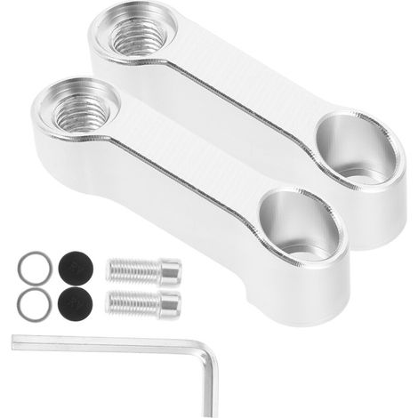 4Ensembles Supports Rétroviseurs Aluminium Argentés