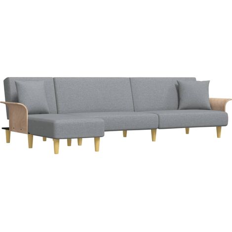 Maison Exclusive - Schlafsofa in L-Form Hellgrau 279x140x70 cm St