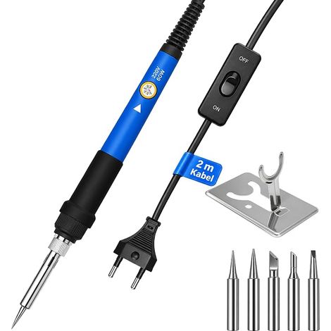 Kit de fer à souder 60 W, 5 pointes à souder, réglage de la température de (1/5)