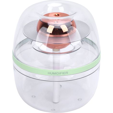 Humidificateur portable compact 3L à double buse, silencieux et pur, avec veilleuse intégrée et port USB, idéal pour la chambre, les voyages, le bureau et la maison (écologique). (1/5)