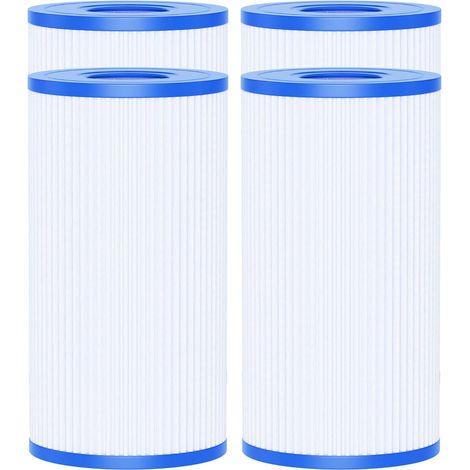 Lot de 4 filtres de piscine type A ou C compatibles avec 29000E/59900E, cartouches filtrantes Easy Set pour piscine Hors sol, 203 mm x 108 mm (1/5)