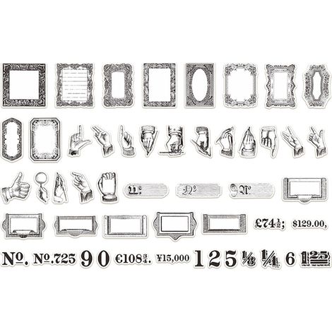 50 Étiquettes Japonaises Vintage Papier Adhésif Exquis Journal Scrapbooking Fournitures Type 3 (1/5)