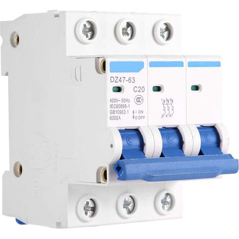 Disjoncteur Miniature Disjoncteur Differentiel 3 Pôles 400V 20A Pour Installation Electrique Industrielle (1/5)