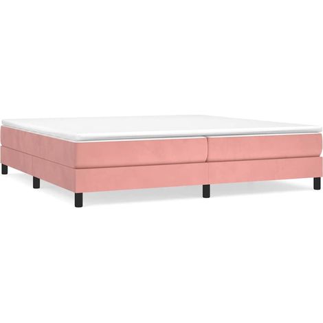 Maison Exclusive - Boxspringbettgestell Rosa 200x200 cm Samt (1/5)