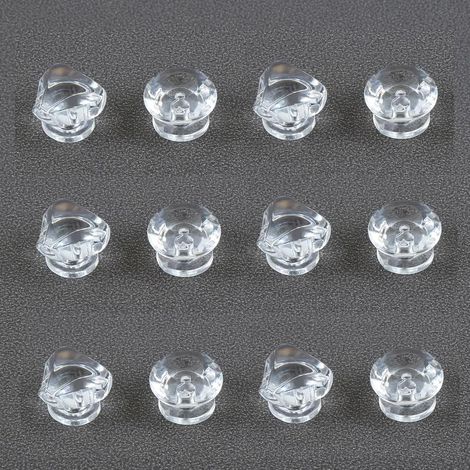 10 jeux de mini poignées en plastique acrylique transparent forme (1/5)