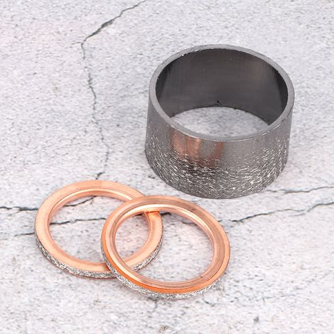 Joint de culasse en cuivre pour pot d'échappement Yamaha Rhino 660 YXR660F, rondelle d'étanchéité, 2 pièces, résistant à la chaleur, diamètre 38 mm, remplacement direct, idéal pour atelier moto. (1/3)