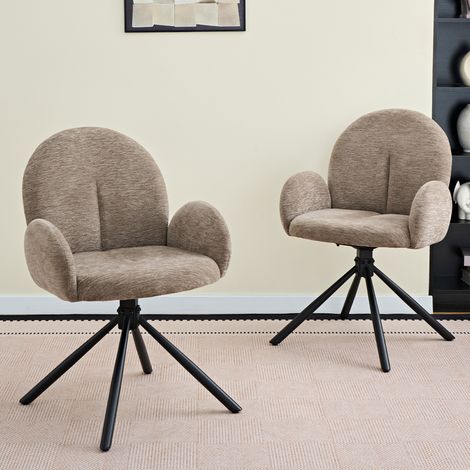 Set 2 sedie pranzo girevoli con braccioli OKMYHOME (1/5)