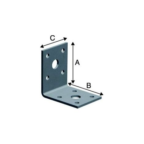 SIMPSON Strong-Tie 100x Connettore Angolare FLVW40/100 FLVW40/100 53x53mm Sp.2,5mm 100 pz./cf. - FLVW40/100