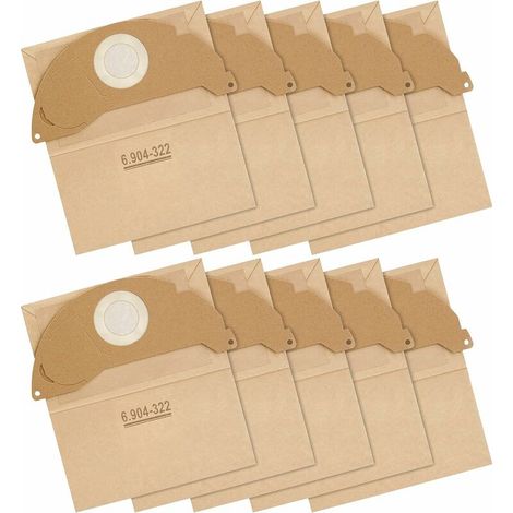 WD2 Papierfilterbeutel (10er-Packung) für Kärcher WD2 MV2 A 2003/2024/2054-AquaForge Staubsauger (1/5)
