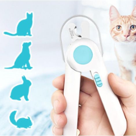 Tondeuse à Ongles pour Animaux Domestiques avec Lumière LED, Professionnel Coupe Griffes Animaux De Compagnie Protection Contre Les Éclaboussures, pour Les Animaux De Petite Et Moyenne
