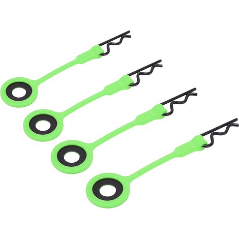 4-teiliges RC-Karosserie-Clipset, Silikon- und Metallbefestigungsstifte, universell für Modellautos im Maßstab 1:10, grün (1/5)