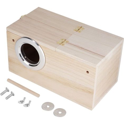 Hochwertiges Vogelhaus aus Holz für Papageien (Öffnung links) (1/5)