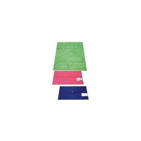 KIT DE 5 PIEZAS DE TRAZADO 2 REGLAS/CARTABON/ESCUADRA Y TRANSPORTADOR MAPED 897112