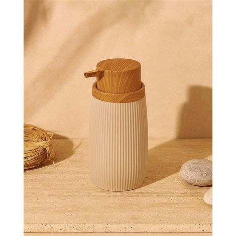 Exagonshop Dispenser sapone in plastica tortora London