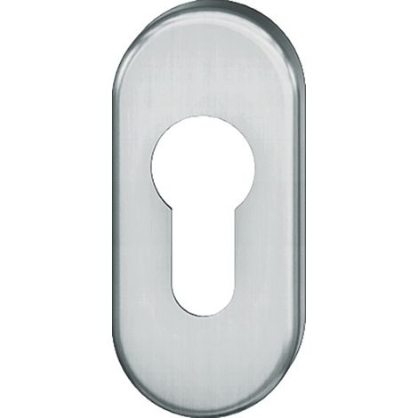 FSB Zylinderosette oval, Rosette PZ verdeckt geschraubt, Alu silber eloxiert