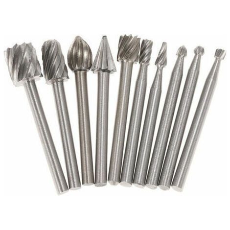 Accessoires De Meulage Electriques, Fraise Rotative Bits De Routeur Hss, 10Pcs, 3Mm (1/5)