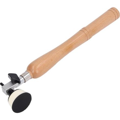 Lijadora de copa manual con mango de madera, 50 hojas de papel de lija y ángulo ajustable adecuada para trabajos de carpintería y torneado. (1/5)