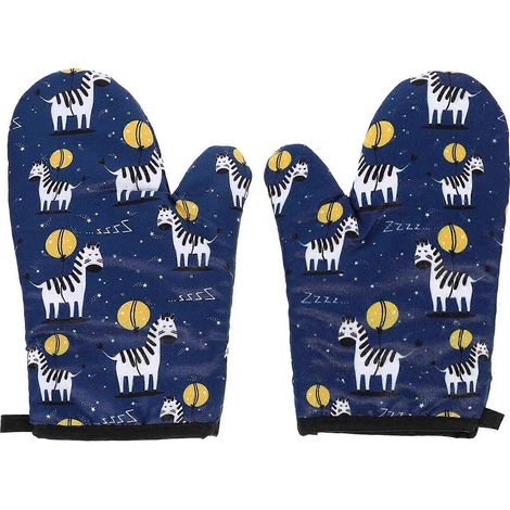 2 Stück Grillhandschuhe, Küchenhandschuhe, Topflappen, Mikrowellen-Schutzhandschuhe-26x15cm (1/3)