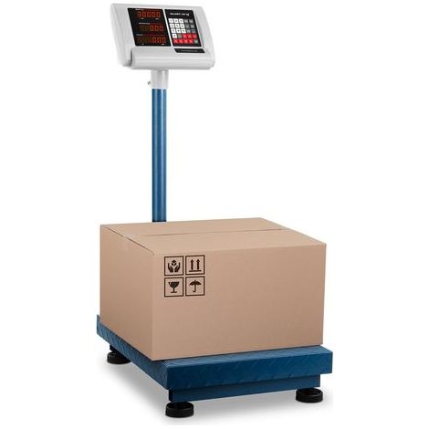 Steinberg Systems – Balance à plateforme pliable 40x50cm – Alimentation CA 230V et batterie rechargeable – Capacité 300kg, précision 50g – Écrans LED rétroéclairés