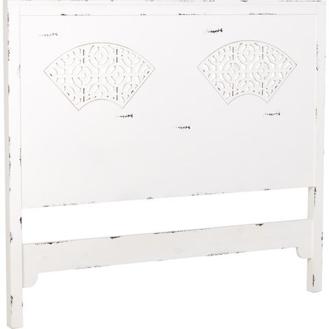 Cabezal de cama de madera blanco 150x5x130 (1/5)