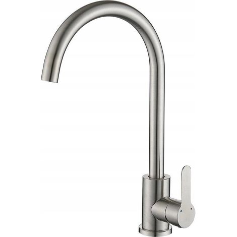 Kuchinox Mono grifo de cocina plata acero inoxidable cepillado