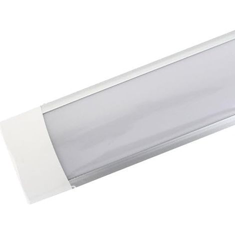 Réglette LED 150cm - 1 Unité - Aluminium Blanc - 48W 4800 Lumens - Bureaux et Entrepôts - Blanc Chaud 2300K à 3500K