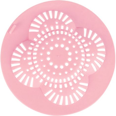 Grille d'évacuation en plastique à motif floral ajouré (rose) (1/4)